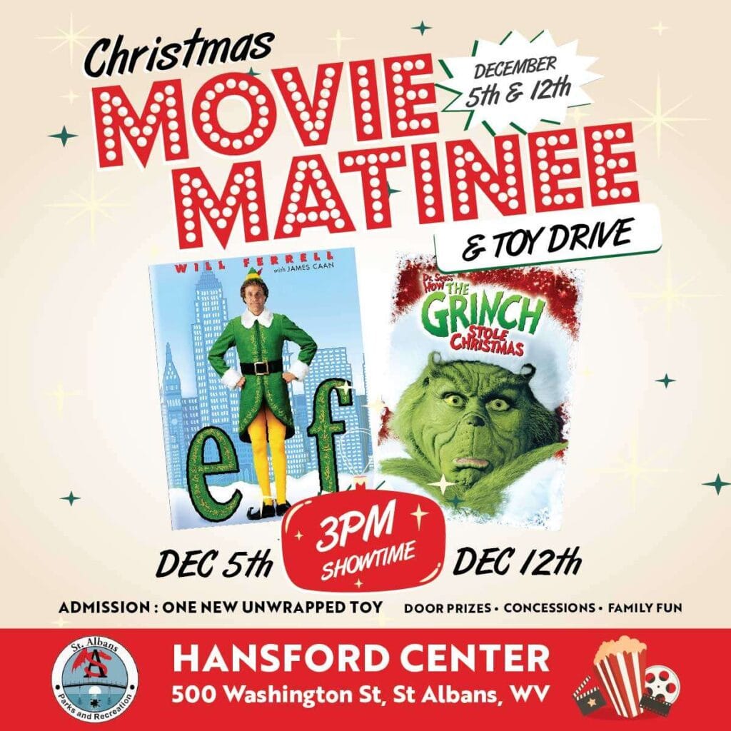 christmas movie matinee toy drive 1200x1200 lsmJ92.tmp Christmas Movie Matinee & Toy Drive – Dec 5th & 12th