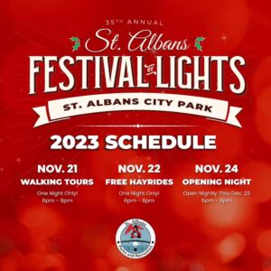 35th Annual St. Albans Festival of Lights 2023 Schedule