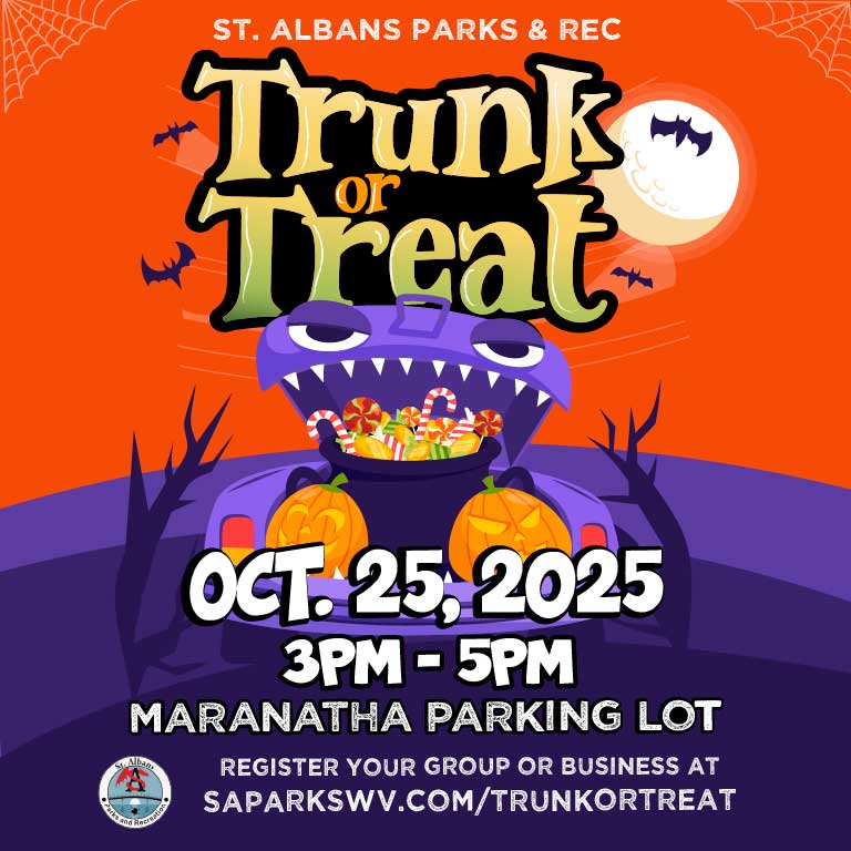 the 2025 St. Albans Trunk or Treat is October 25, 2025, 3pm - 5pm