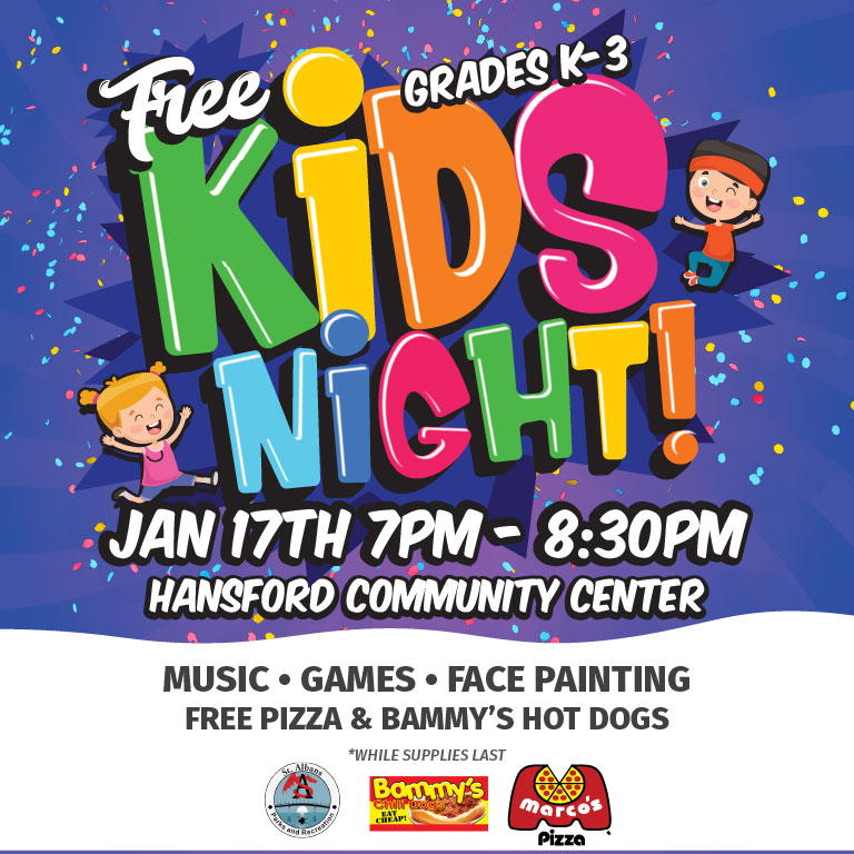 Kick Off the New Year – Free Event for K-3rd Graders! - January 17 - 7pm - 8:30pm