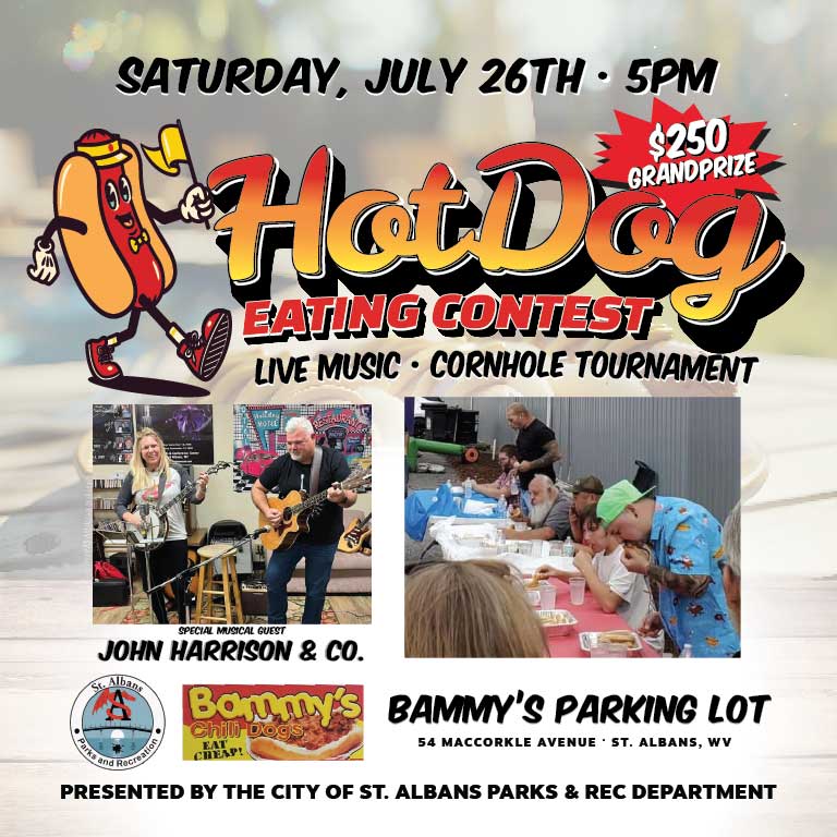 Hot Dog Eating Contest @ Bammy's Chili Dogs - July 26th - 5pm - St. Albans, WV