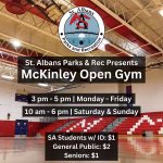 mckinley open gym St. Albans WV Parks & Recreation Department